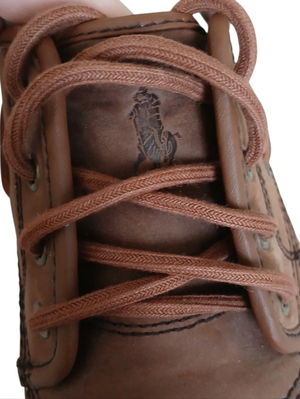 POLO RALPH LAUREN Parkstone Low Suede Leather Boat Shoes Men's 12D Pony Preppy